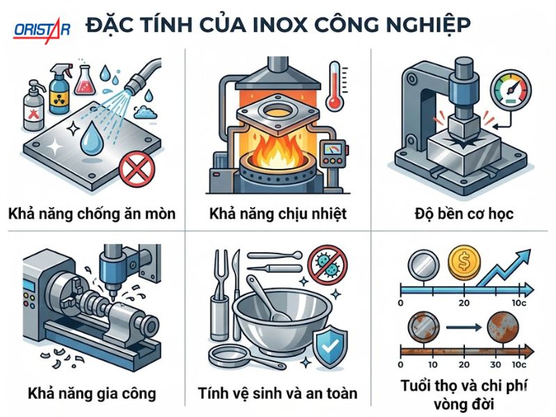 Đặc tính của inox công nghiệp